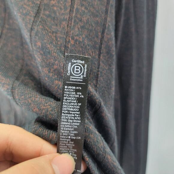 Athleta Ribbed V-Neck Hoodie Sweater Size XS - Picture 4 of 4